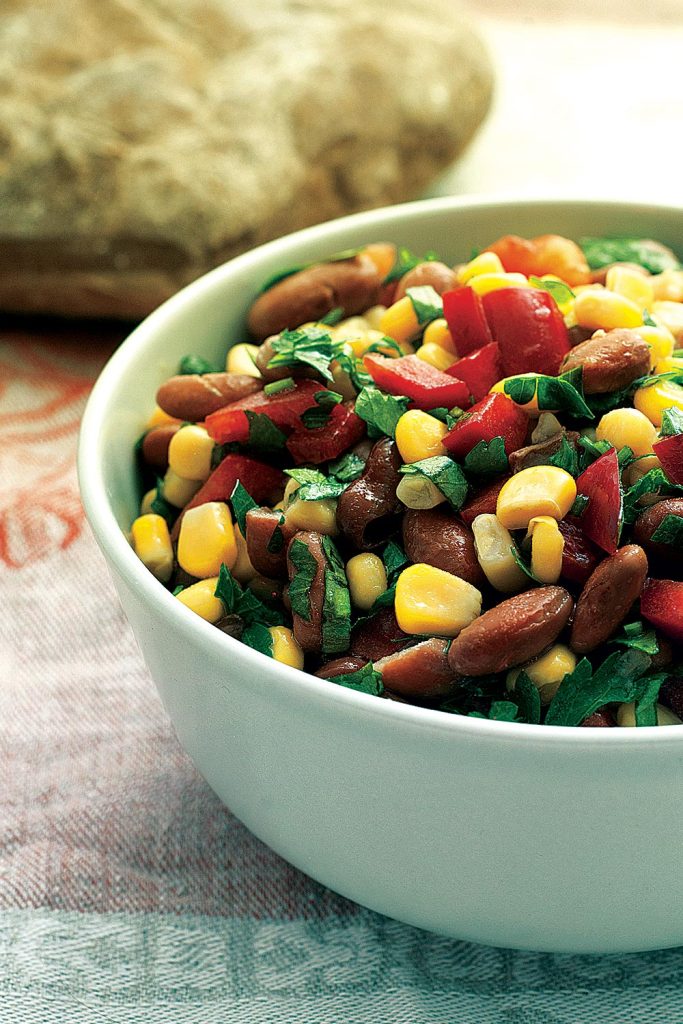 Roasted Tomato, Corn and Boiled Peanut Salad