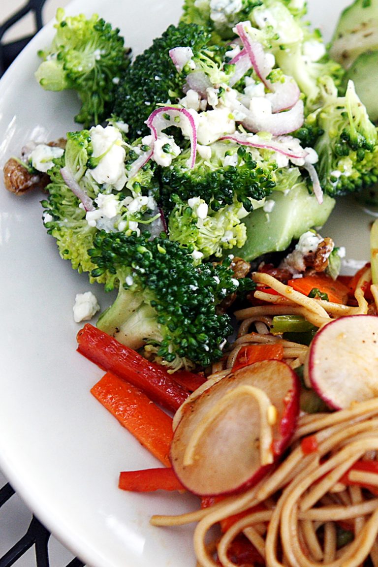 Local Broccoli, Walnut and Blue Cheese Salad