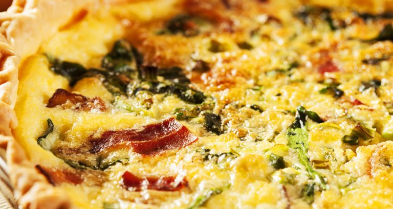 Kale and Bacon Quiche