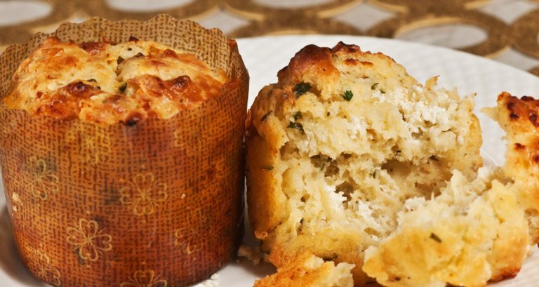 Radish and Goat Cheese Muffins