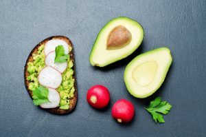 Springtime avocado and radish toast