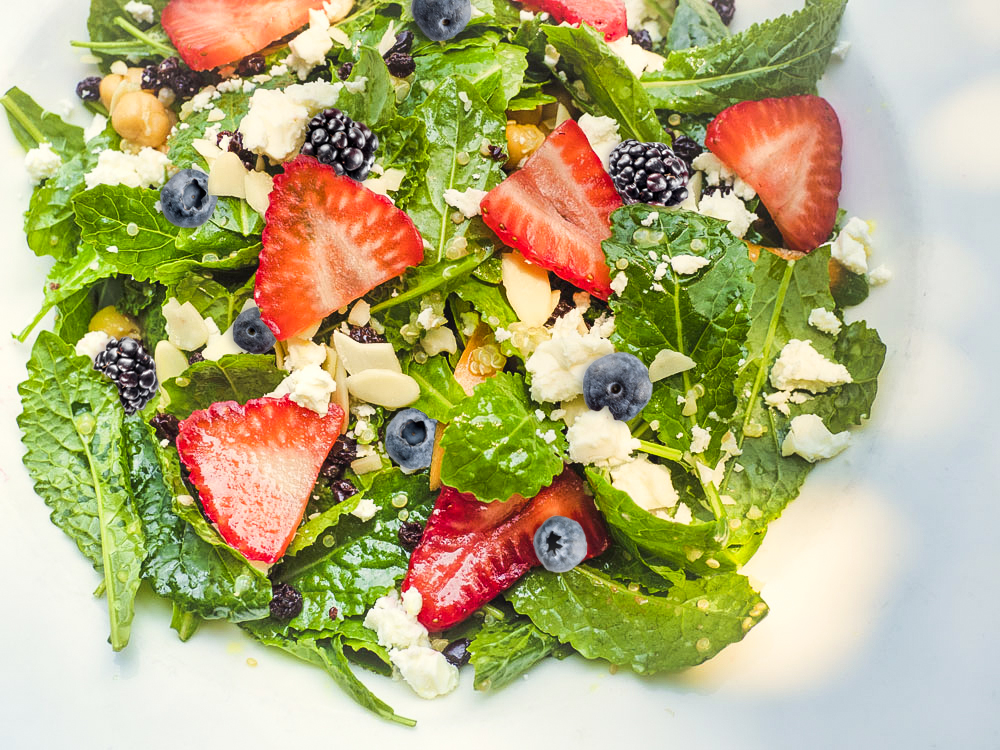 Triple Berry Kale Salad