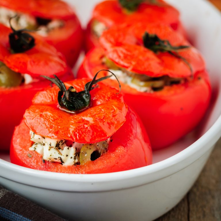 Cheese and Olive Stuffed Tomatoes