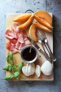 Cantaloupe and Mozzarella Caprese Salad