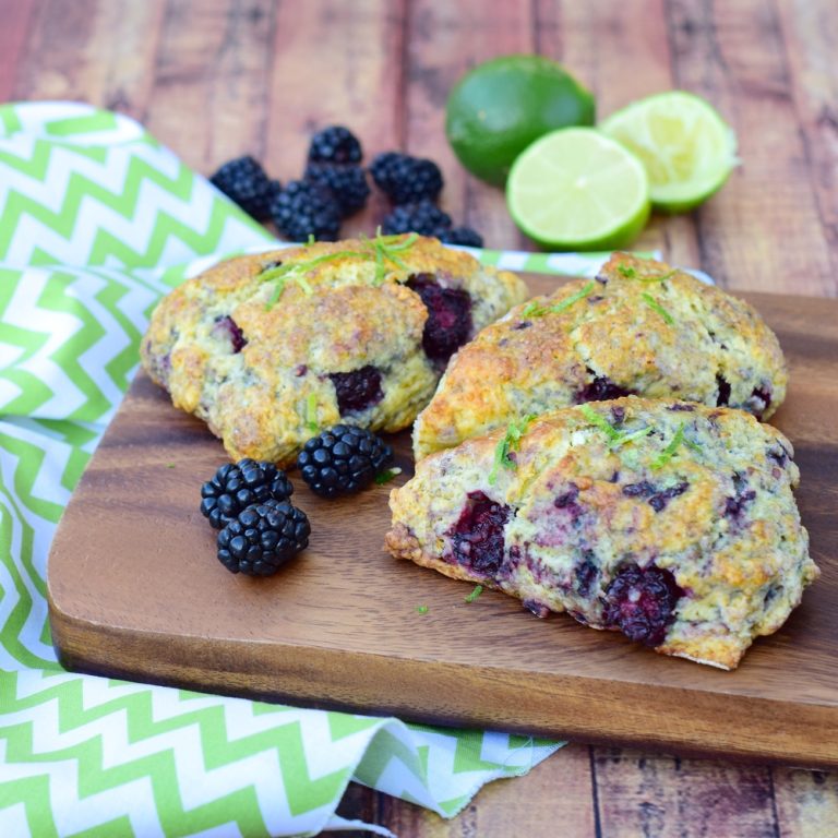 Blackberry Lime Scones