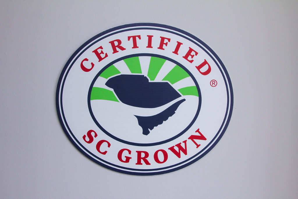 Certified SC Grown Corrugated Sign
